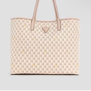 Guess pink wave large tote bag